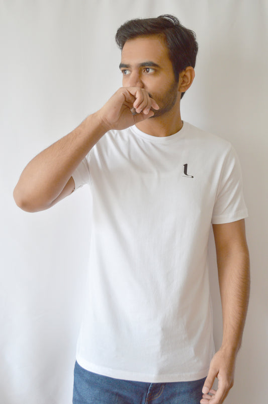 White R-Neck T-Shirt unisex